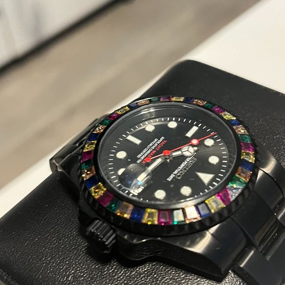 Seiko Black Rainbow Yachtmaster Mod Automatic Watch 41mm - Picture 3 of 5